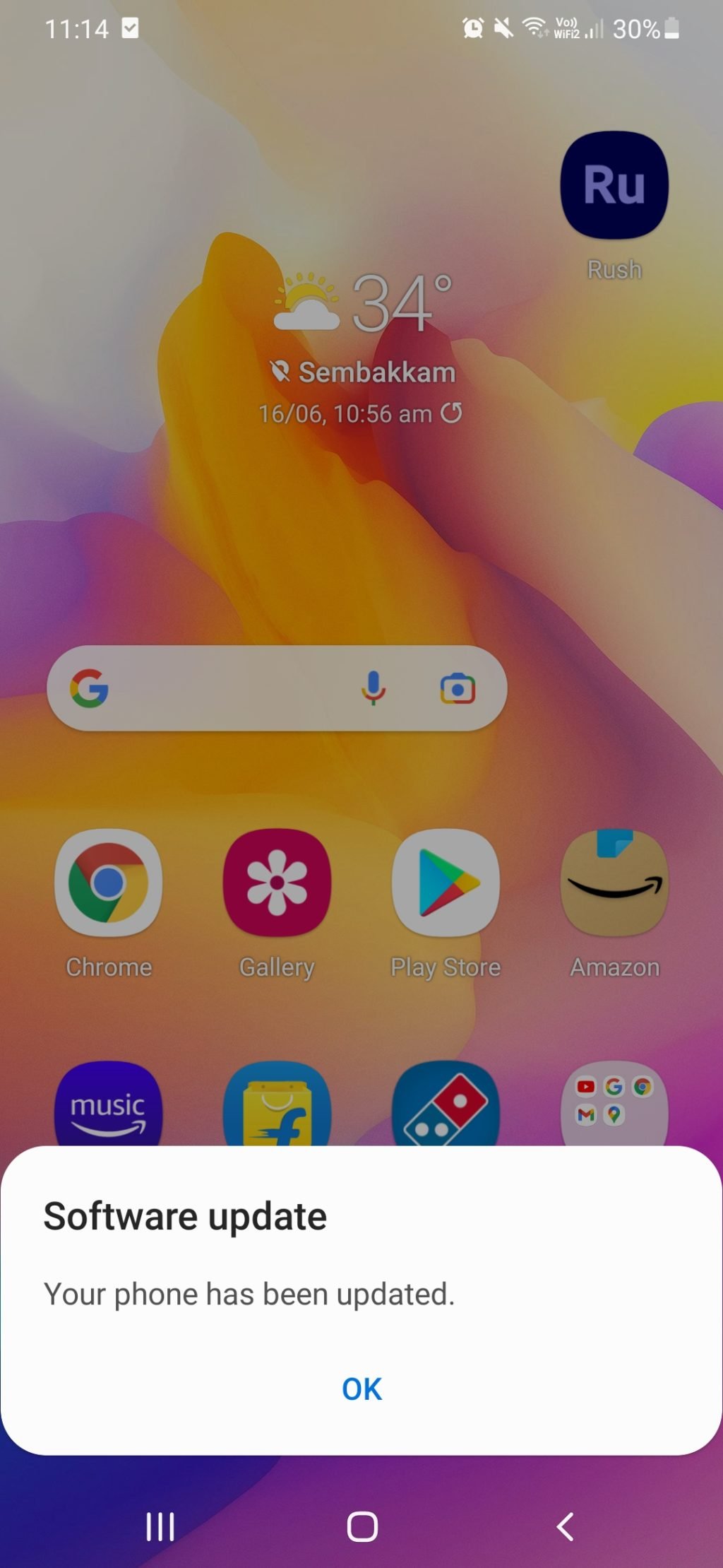 samsung m30s new software update