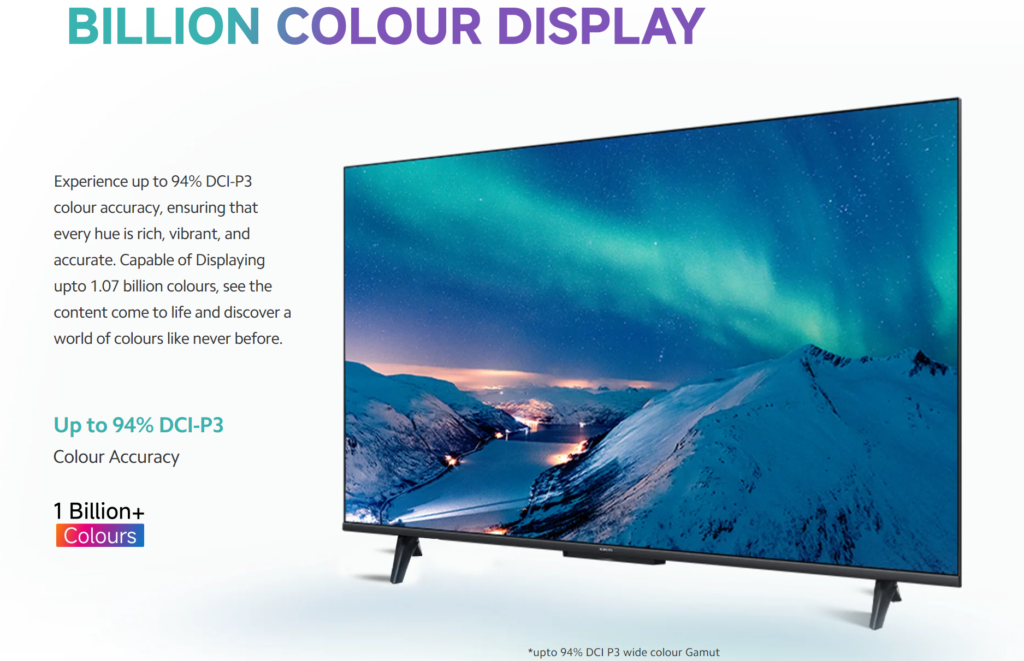 Xiaomi Smart TV X Series Display