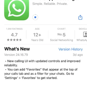 WhatsApp IOS Update